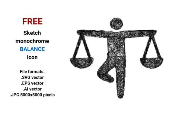FREE Sketch Balance Icon: A Versatile Graphic Design Asset for Marketers