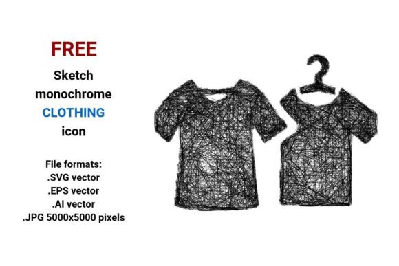 FREE Sketch Clothing Icon for Branding and Marketing Graphics