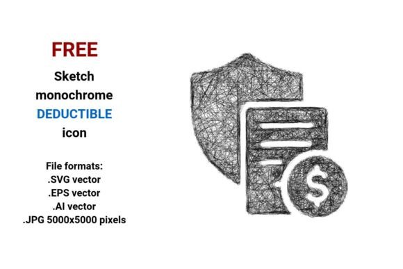 FREE Sketch Deductible Icon for Creative Design Projects