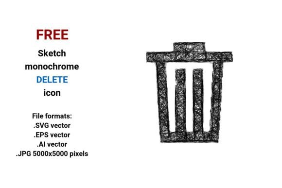 FREE Sketch Delete Icon: A Must-Have Graphic Design Asset for Content Creators