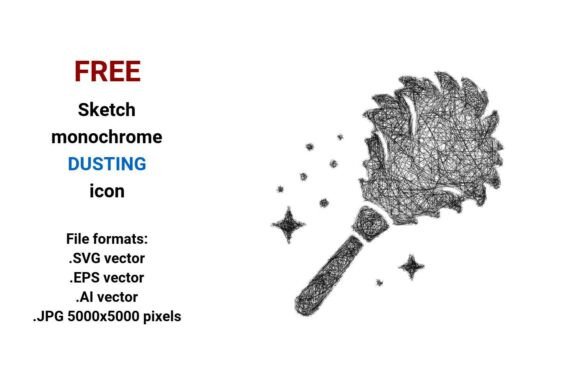 FREE Sketch Dusting Icon: A Versatile Graphic for Creative Projects