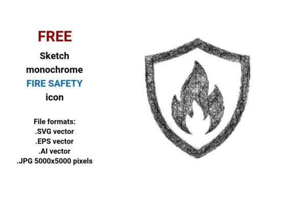 FREE Sketch Fire Safety Icon: A Versatile Graphic Design Asset for Marketers
