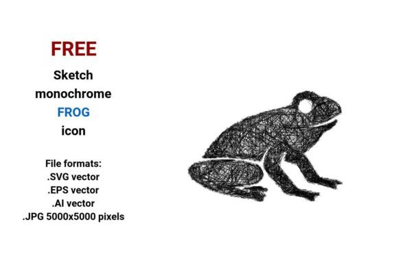 FREE Sketch Frog Icon: A Versatile Graphic Design Asset for Content Creators