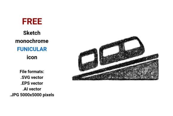 FREE Sketch Funicular Icon for Blog and Web Design