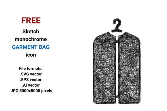 FREE Sketch Garment Bag Icon for Bloggers and Designers