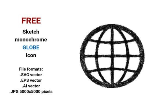 FREE Sketch Globe Icon: A Versatile Graphic Design Asset for Content Creators