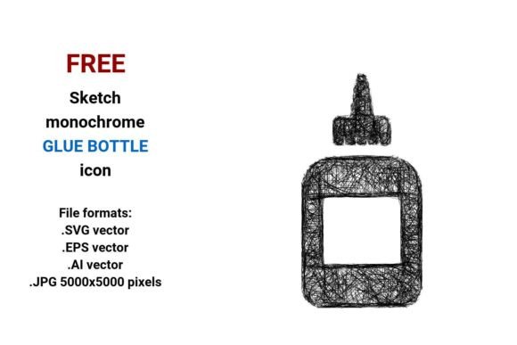 FREE Sketch Glue Bottle Icon – A Practical Graphic Design Asset for Digital Sellers