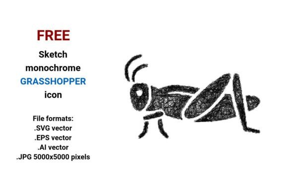 FREE Sketch Grasshopper Icon for Editorial and Web Design Projects