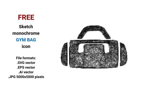 FREE Sketch Gym Bag Icon for Bloggers and Designers