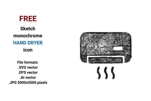 FREE Sketch Hand Dryer Icon: A Practical Graphic Design Asset for Small Business Branding