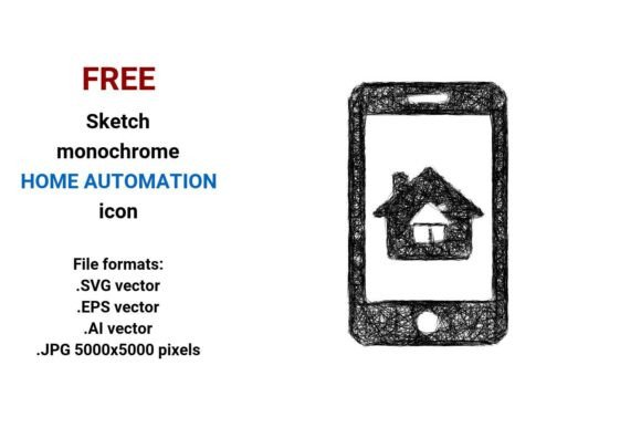 FREE Sketch Home Automation Icon for Graphics and Freebies Projects