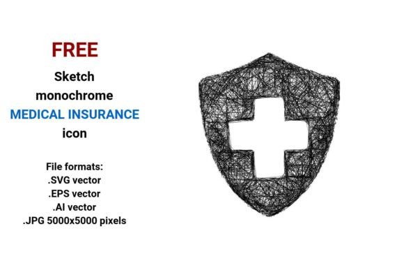 FREE Sketch Medical Insurance Icon: A Versatile Graphic Design Freebie