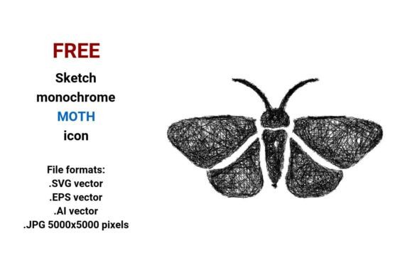FREE Sketch Moth Icon: A Versatile Design Asset for Branding and Marketing