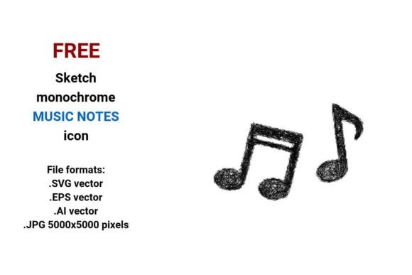 FREE Sketch Music Notes Icon: A Designer’s Practical Take
