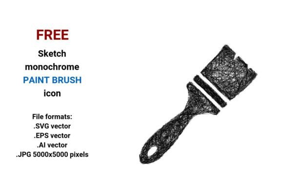 FREE Sketch Paint Brush Icon for Crafters and Handmade Businesses