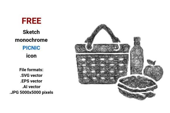 FREE Sketch Picnic Icon for Graphics and Freebies
