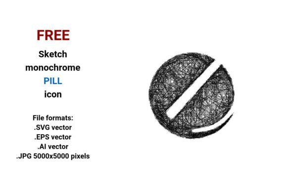 FREE Sketch Pill Icon: A Practical Graphic Design Asset for Digital Sellers