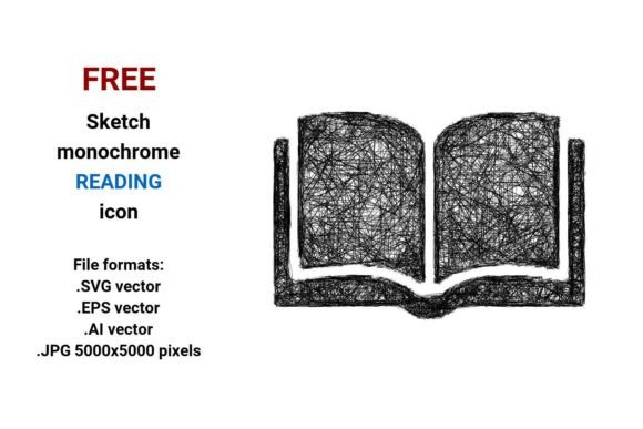 FREE Sketch Reading Icon for Small Business Branding & Packaging