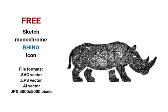 FREE Sketch Rhino Icon: A Versatile Graphic Design Asset for Local Business Branding