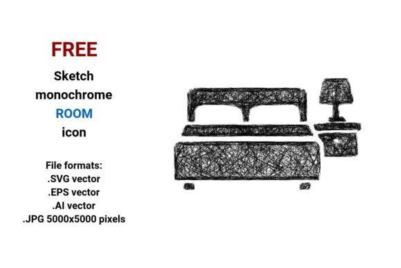FREE Sketch Room Icon: A Versatile Graphic Design Asset for Modern Branding