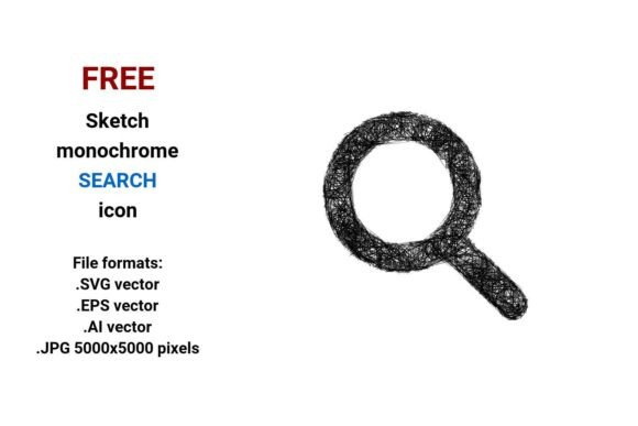 FREE Sketch Search Icon for Modern Blog and Web Design Projects