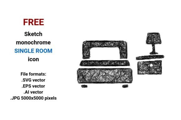FREE Sketch Single Room Icon: A Versatile Graphic Design Asset for Branding