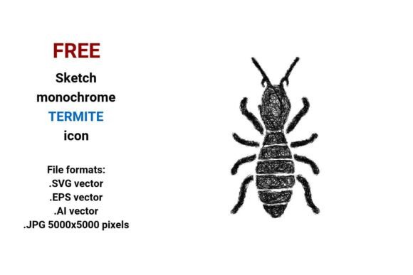 FREE Sketch Termite Icon: A Practical Graphic Design Asset for Digital Sellers