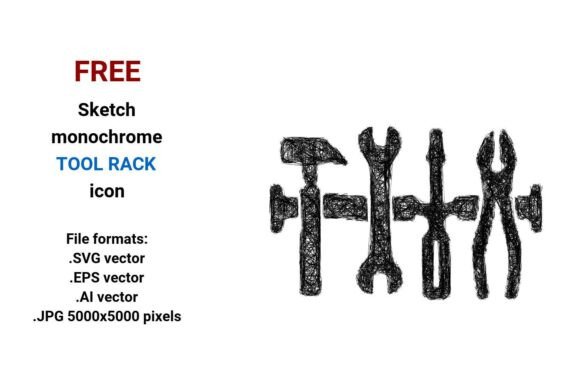 FREE Sketch Tool Rack Icon for Design Projects