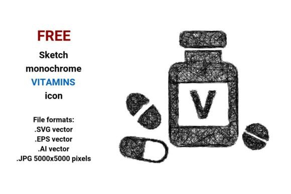 FREE Sketch Vitamins Icon for Handmade Designers