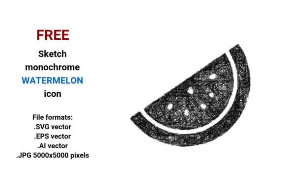 FREE Sketch Watermelon Icon: A Versatile Graphic for Content Creators