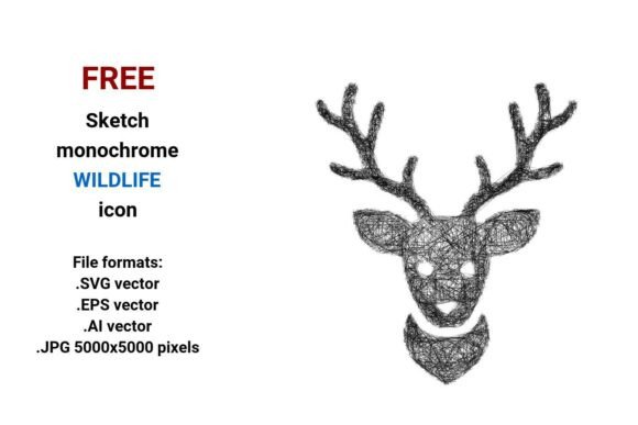 FREE Sketch Wildlife Icon: A Versatile Graphic Design Freebie for Creative Projects