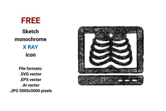 FREE Sketch X Ray Icon: A Versatile Graphic Design Asset for Modern Branding