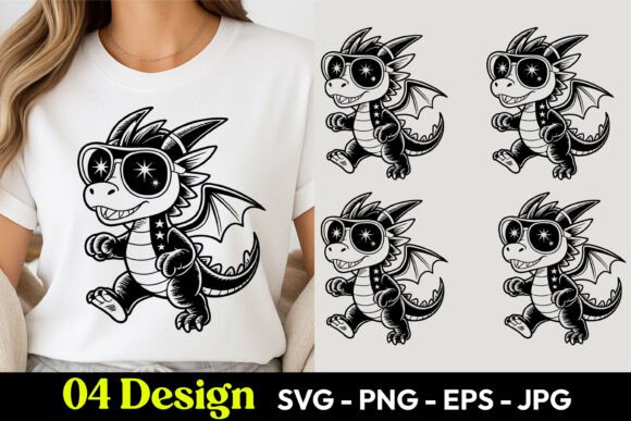 Happy Dragon Cartoon SVG PNG: A Versatile Graphic Design Freebie