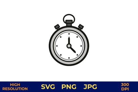 Stopwatch Icon on a White Background – A Practical Graphic Freebie for Digital Sellers