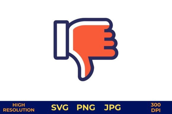 Thumbs Down Hand Vector Icon Isolated – A Must-Have Graphic Freebie for Content Creators